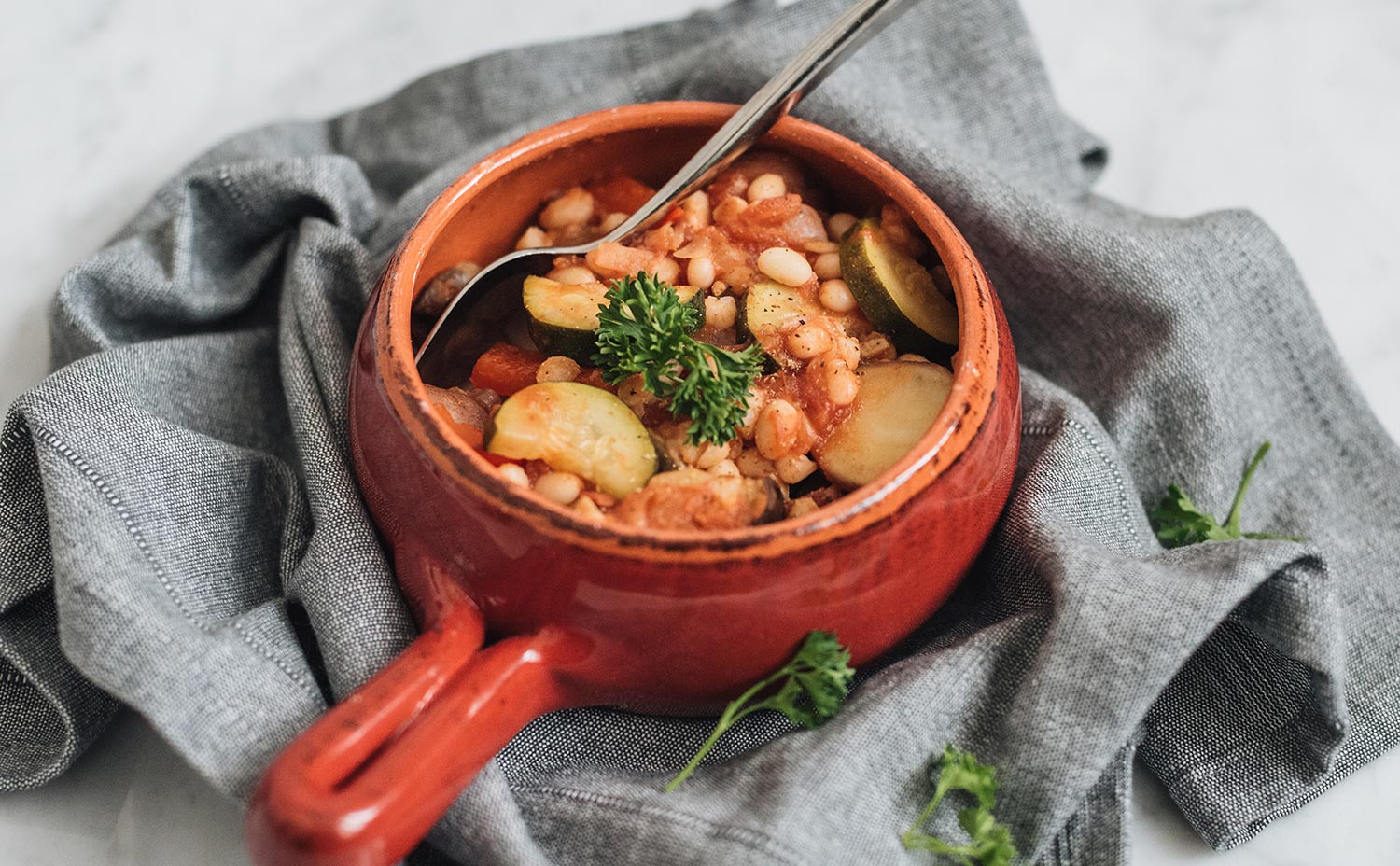 Oven Roasted Vegetable & Bean Stew